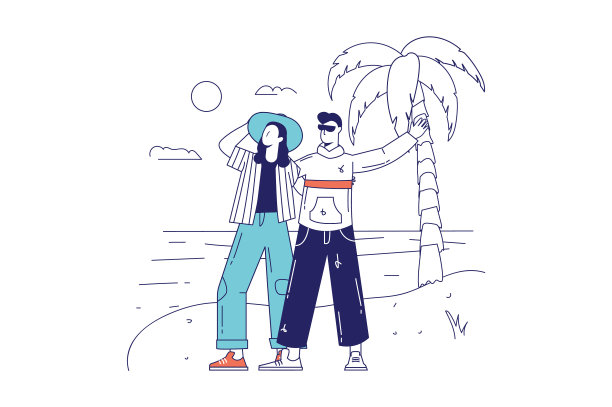 人们在旅行理念上采用了平行线设计图片下载