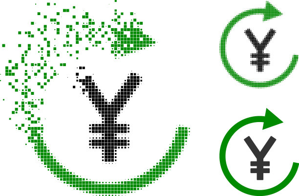 溶解像素日元偿还字形与图片下载