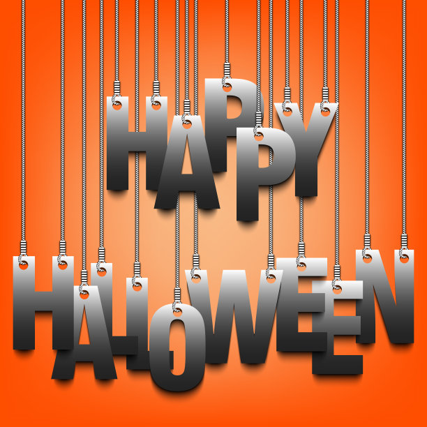 恭喜你，万圣节快乐挂在绳子上图片下载