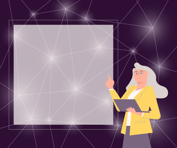 一个拿着笔记本电脑站着的女商人图片下载