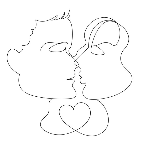 男人和女人之间的爱情是一条连续的线图片下载