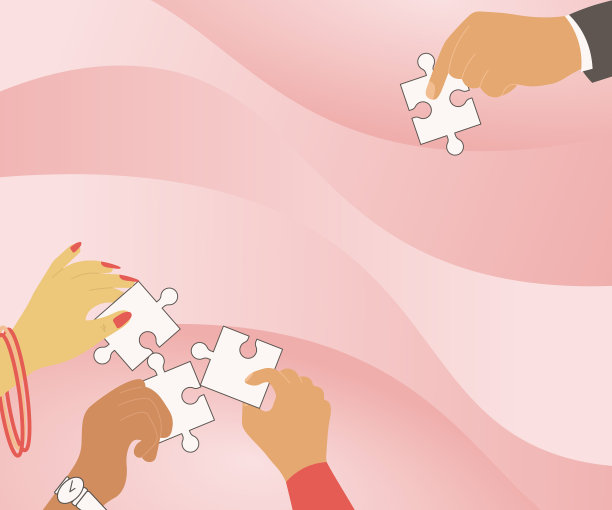 手拿着拼图碎片帮助每个人图片下载