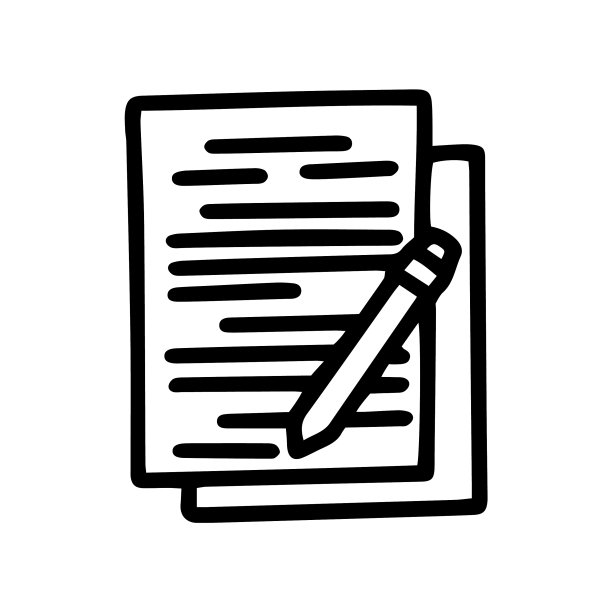网页文档线性涂鸦简约图标图片下载