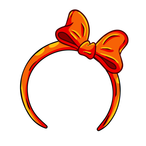 带红色蝴蝶结的女头饰图片下载