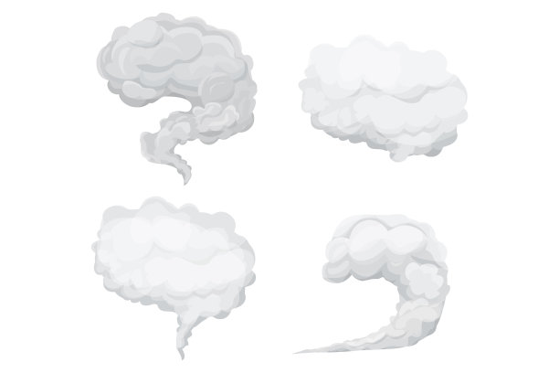 设置灰色云烟或雾卡通风格图片下载