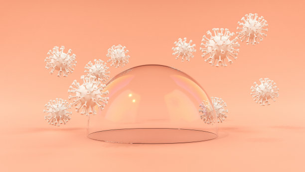 有病毒的防护穹顶。预防病毒性疾病的概念图片下载