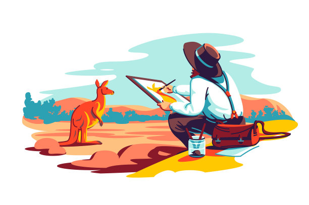 探索野生自然和绘画的艺术家图片下载