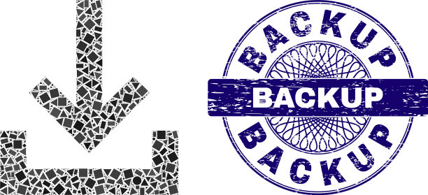 橡胶备份印章和几何收件箱马赛克图片下载