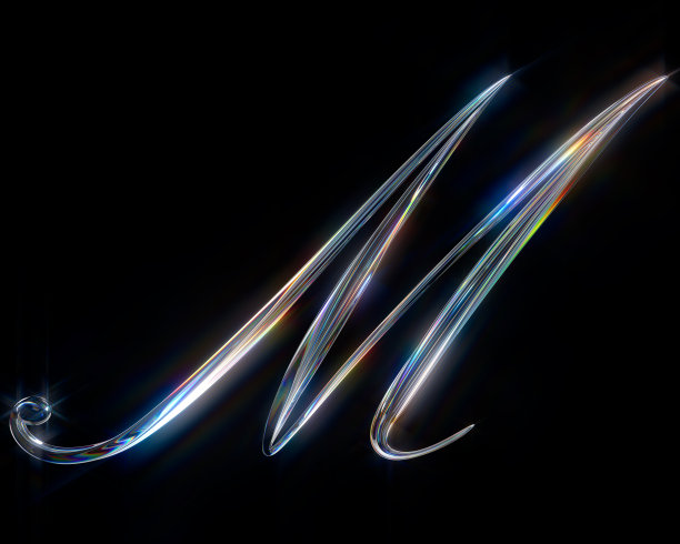 玻璃大写字母M图片下载