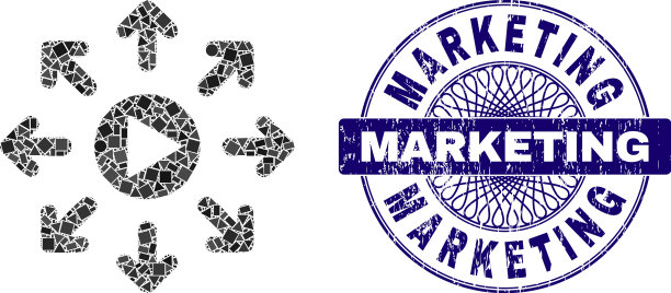 橡胶营销徽章和几何病毒图片下载