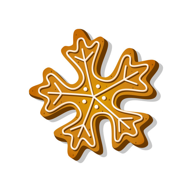 雪花形状的圣诞姜饼图片下载