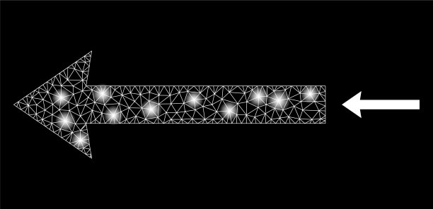 多角形线框网发带光图片下载