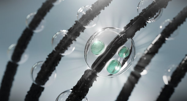 滋养头发的洗发水或血清维生素。图片下载