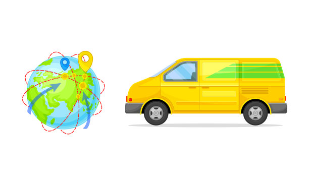 全球导航点和货车作为购物图片下载