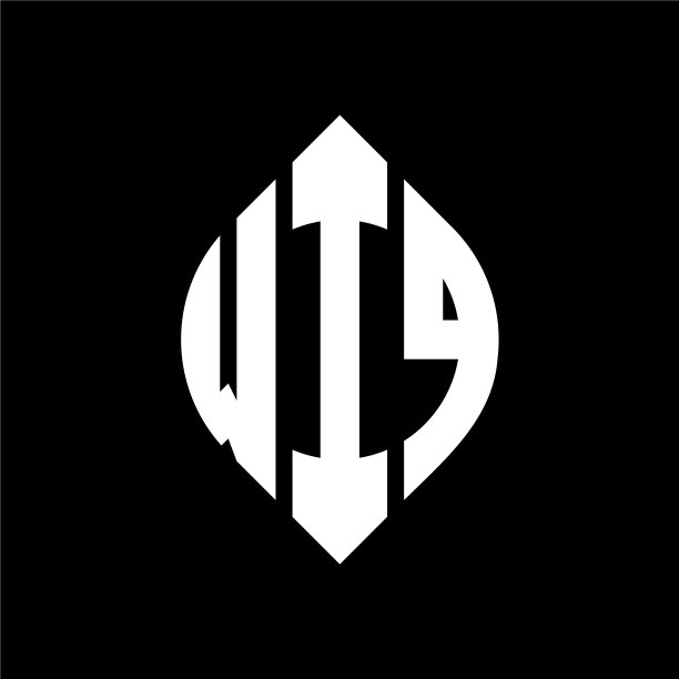 带有圆圈的WIQ字母logo设计图片下载