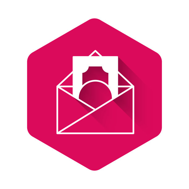 白色信封，硬币美元符号图标图片下载