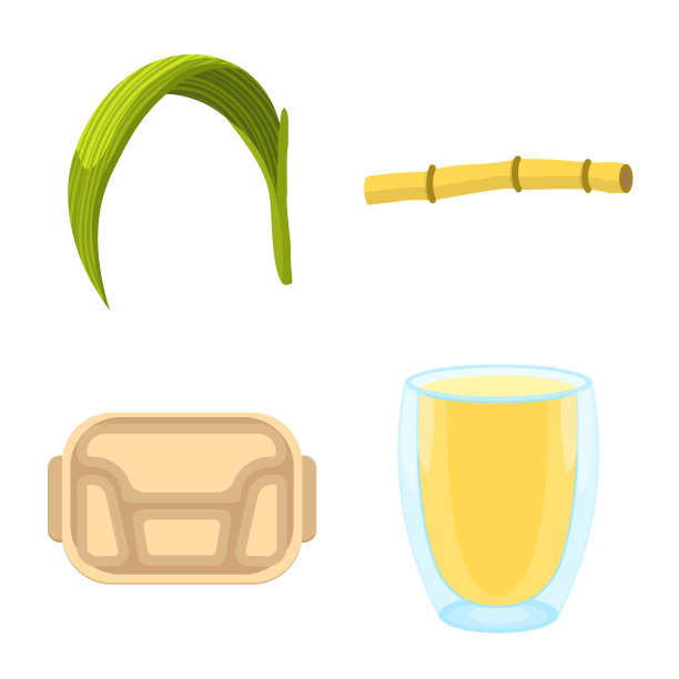 甘蔗孤立物及植物标志集图片下载