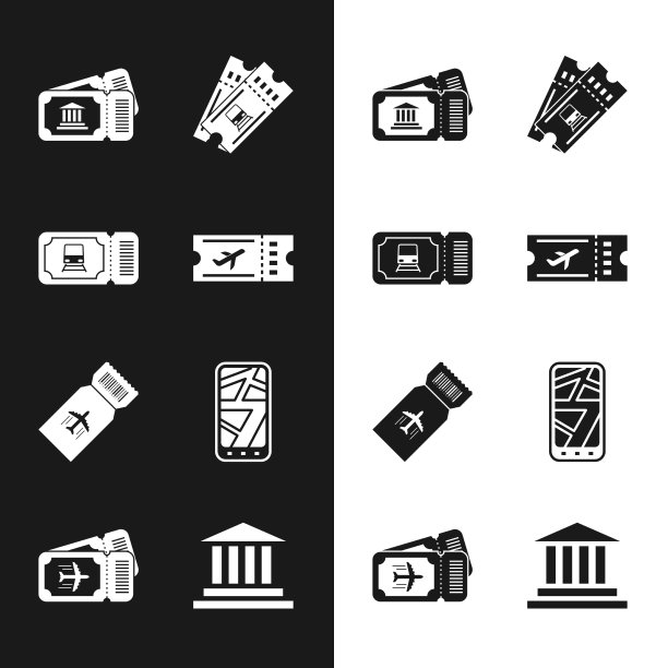 集机票、火车、博物馆信息图于一体图片下载