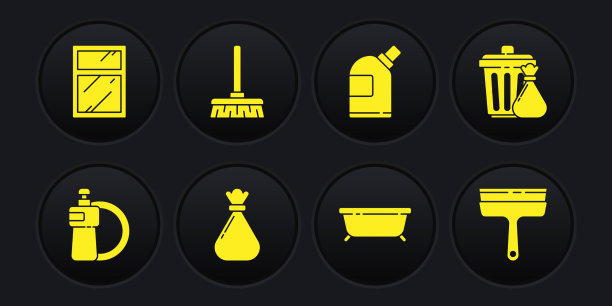 设置洗洁精瓶和盘子垃圾桶图片下载