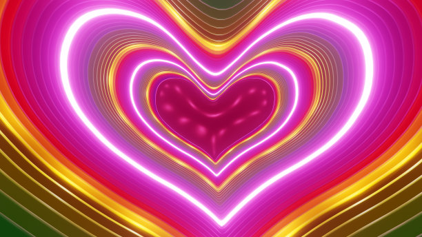 情人节的爱在隧道的光图片下载