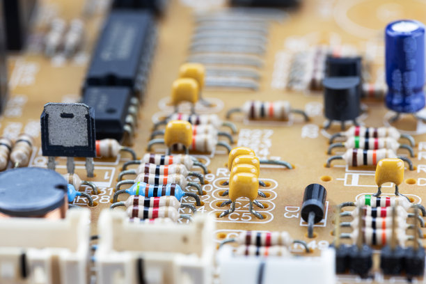 半导体电子线路板背景选择性聚焦图片下载