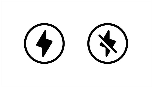 闪电图标符号，矢量插图图片下载