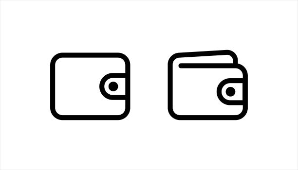 钱包图标符号矢量插图图片下载
