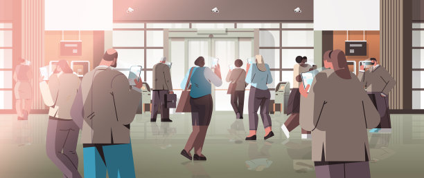 沉迷于使用数码产品的商人图片下载