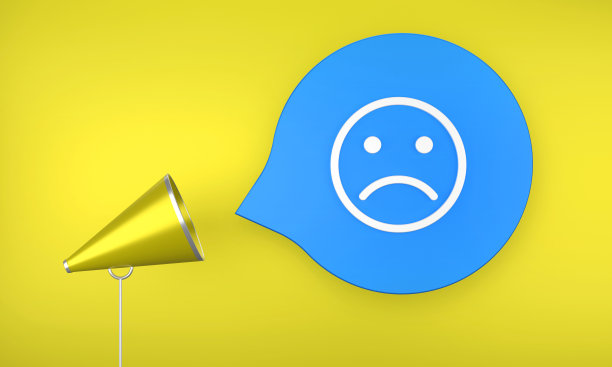 扩音器和不开心的表情符号图标在语音泡泡图片下载