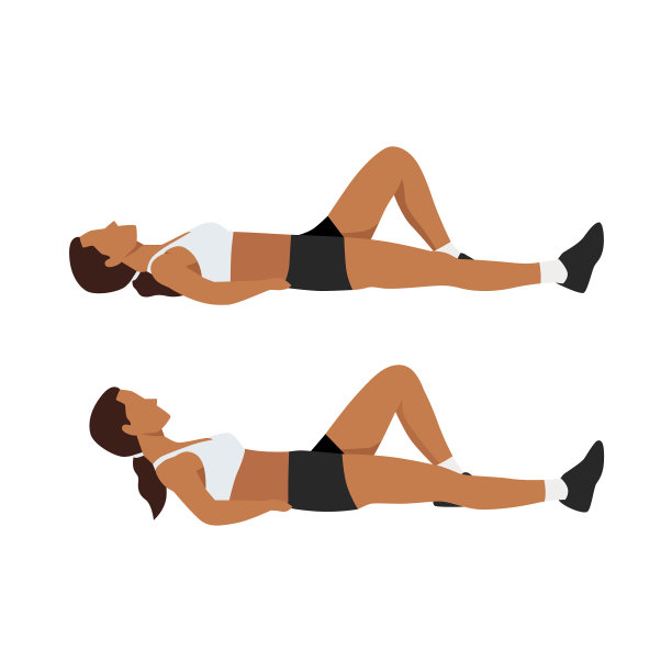 做麦吉尔蜷曲运动的女子下背部图片下载