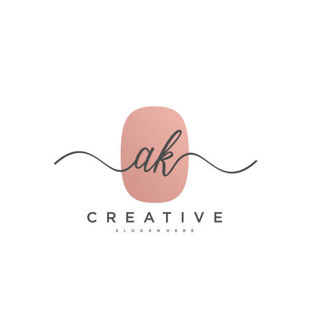 Ak初始手写极简几何标志图片下载