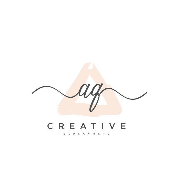 Aq初始手写极简几何标志图片下载