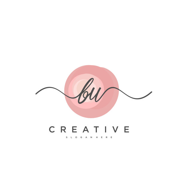 卜首手写极简几何标志图片下载