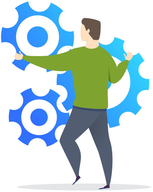 男性角色与发展设置一起工作图片下载