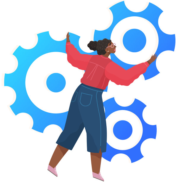 女性角色与发展背景一起工作图片下载