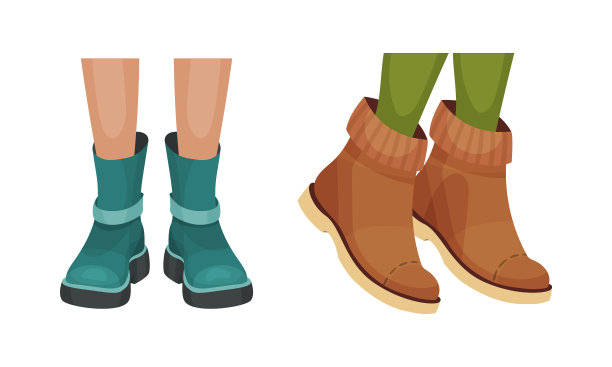 一套女性的腿在时髦的鞋皮靴图片下载