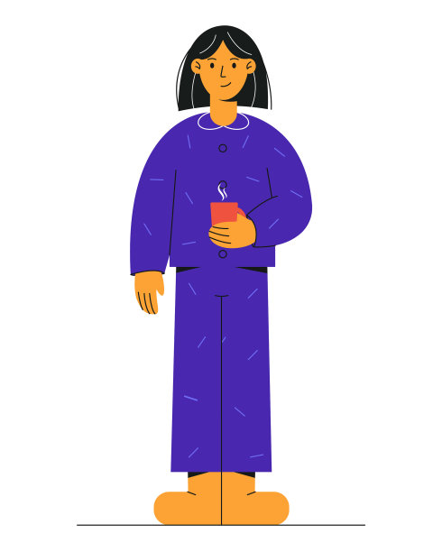 穿着睡衣的可爱小女孩图片下载