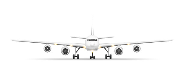 逼真详细的3d白色飞机图片下载