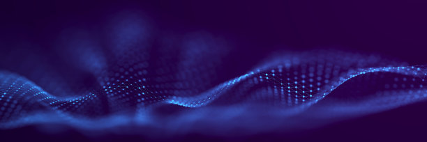 未来背景点与动态波。优秀的数据可视化。3 d渲染。图片下载