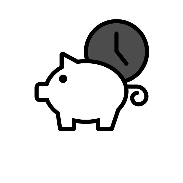 小猪储蓄罐图标图案图片下载