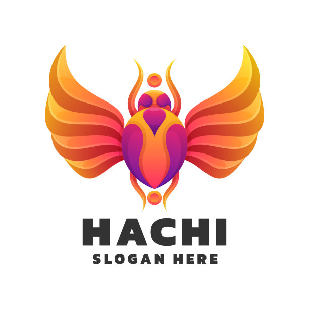 矢量插图昆虫渐变彩色风格。图片下载