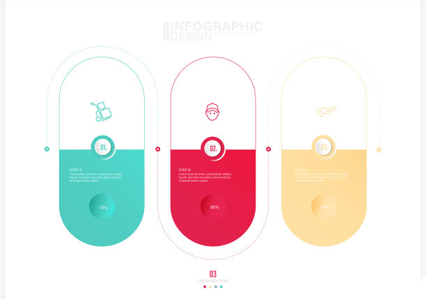演示矢量信息图模板3个步骤库存插图信息图，列表，图标，成功，购物，圆圈图片下载