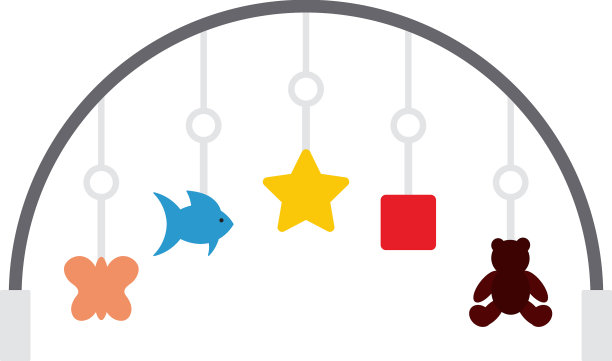 婴儿弧与挂玩具图标图片下载