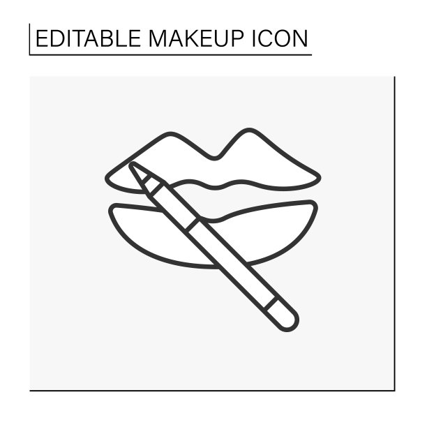 唇妆线图标图片下载