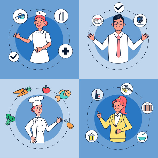 不同的人有不同的职业和职业特点图片下载