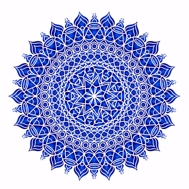 邀请卡复古设计与曼荼罗图案在紫色背景向量图片下载