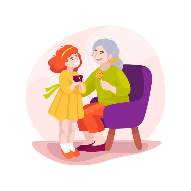 家庭呈现孤立的卡通矢量插图。图片下载