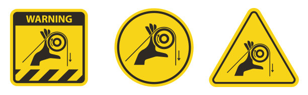 手纠缠辊符号符号，矢量插图，孤立在白色背景标签图片下载