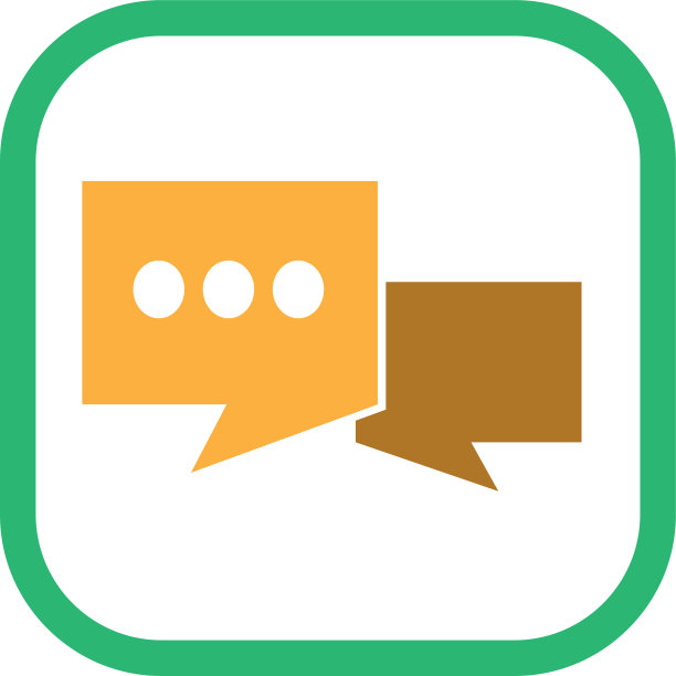 语音气泡图标标志符号设计图片下载