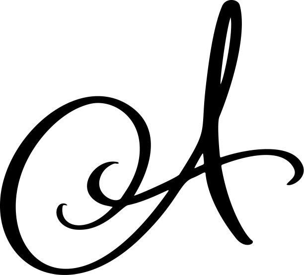 手绘矢量书法字母字体A.用墨水写的孤立字母。手写的画笔风格。手字标志包装设计海报图片下载